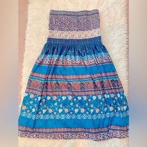 Strapless spring - summer cute dress for you to enjoy the season 👗🤍🩵💙🌸🌺